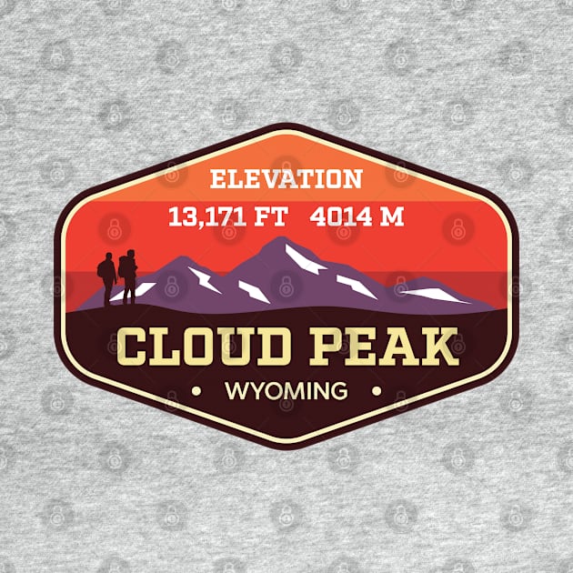 Cloud Peak Wyoming Mountain Climbing Badge by TGKelly